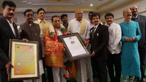Dr.M.K.Ramu get Vishwa Guru World Record for Playing 12 Hrs Cultural Events